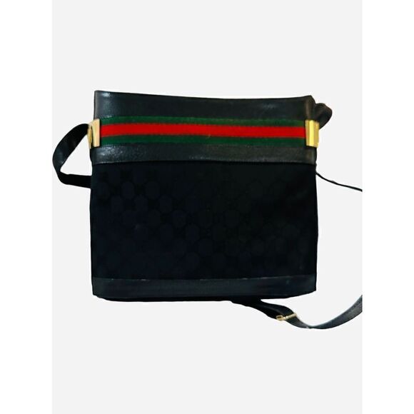 Gucci black Gg horse bit web shoulder bag - Picture 14 of 16